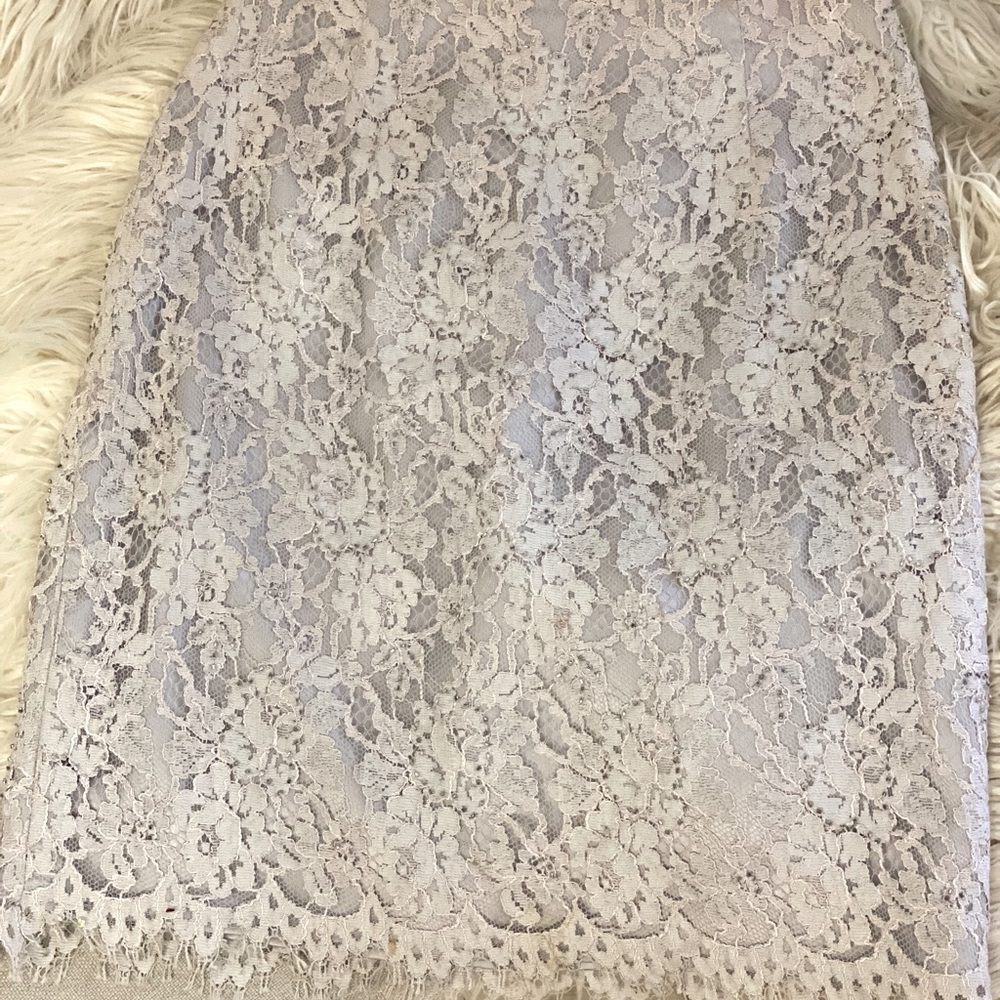 Laundry by Shelli Segal Beaded Lace & Satin skirt